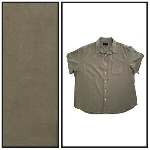 Lucky Brand Men’s XL Olive Linen Blend Button Down Shirt